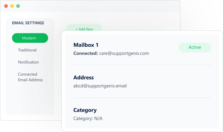 Support Genix Key Features  - Easy Email Handling